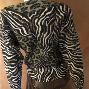 Sophisticated animal print sweater